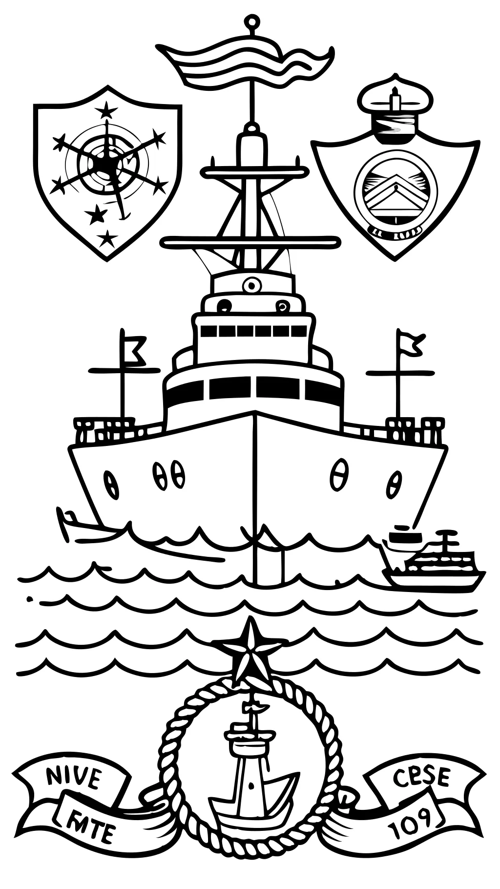 navy coloring pages